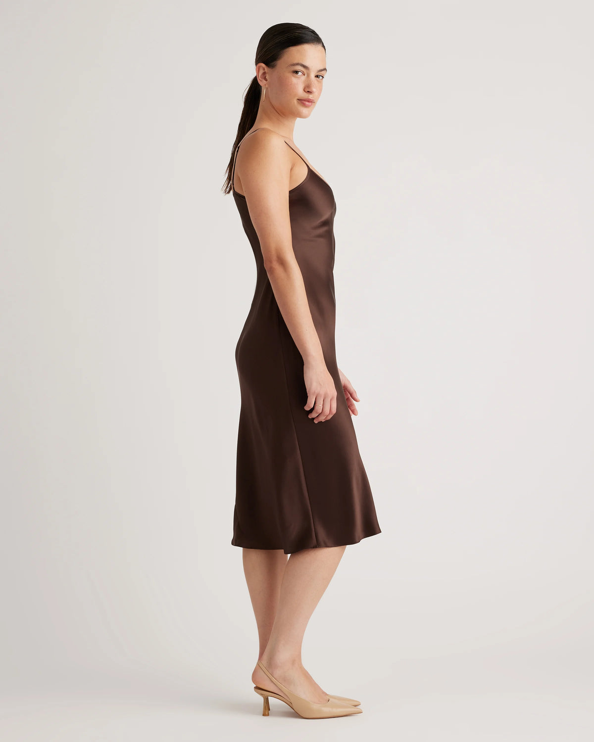 100% Washable Silk Slip Dress - XS / Black