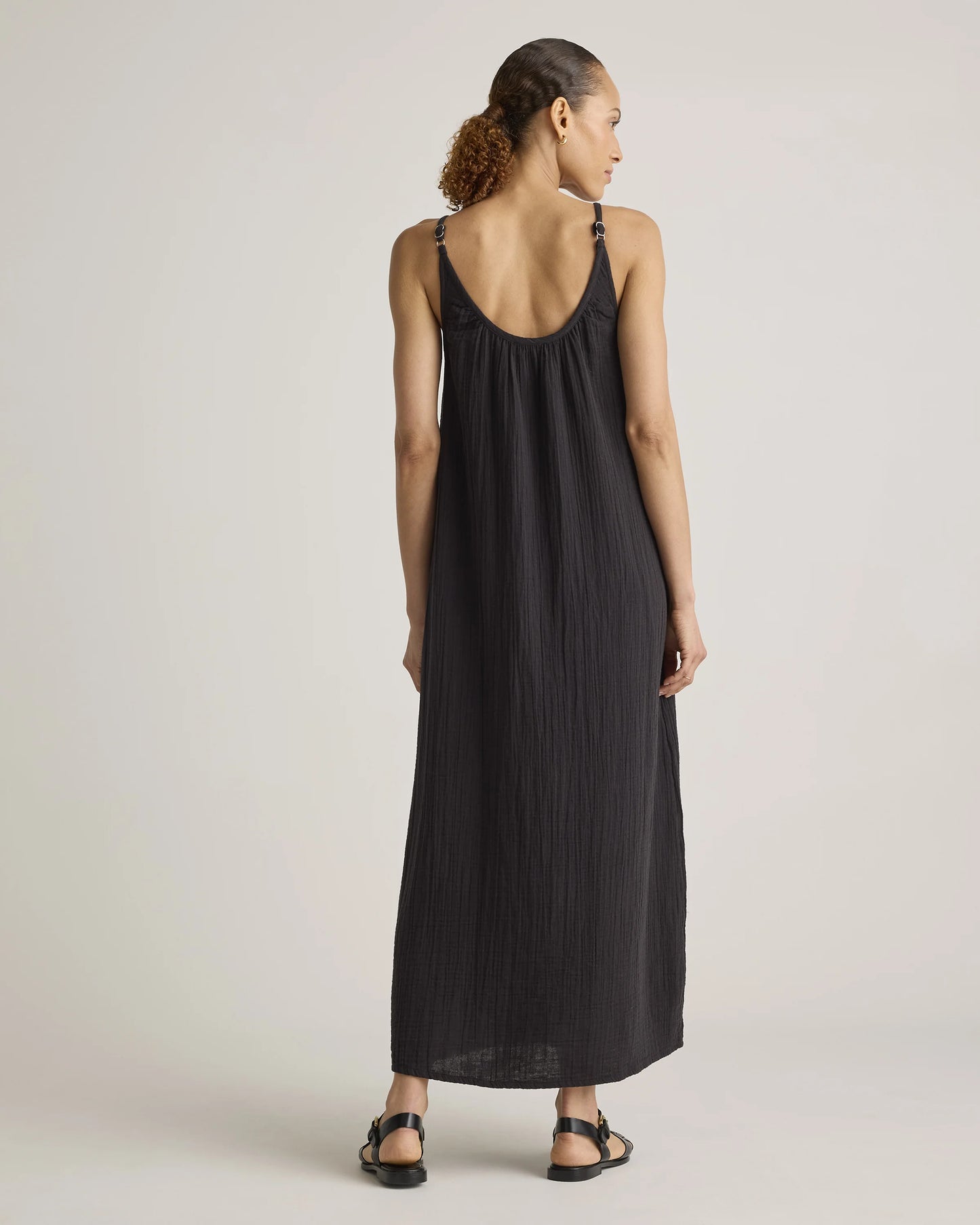 100% Organic Cotton Gauze Sleeveless Maxi Dress - XS / Spiced Orange