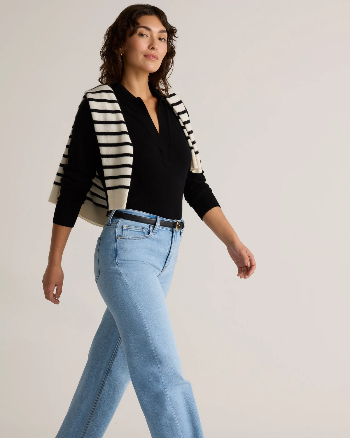 Bella Stretch Relaxed Straight Jeans - 24 / Obsidian Blue