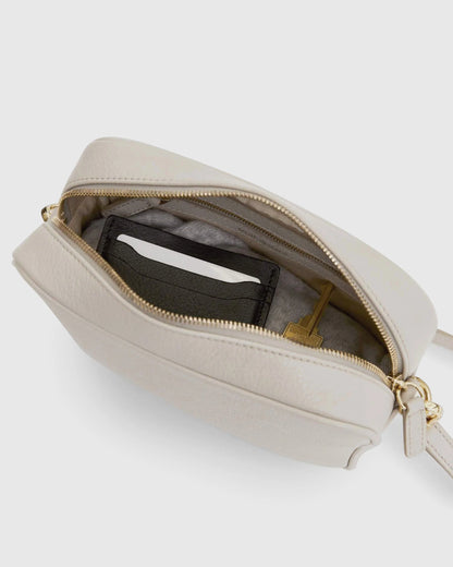 Italian Leather Crossbody Bag - One Size / Black Croco