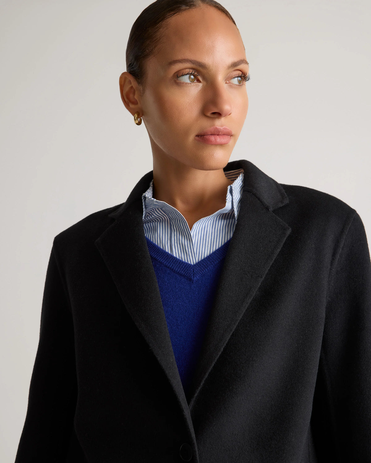 Double-Faced Merino Wool Soft Blazer - XS / Caramel