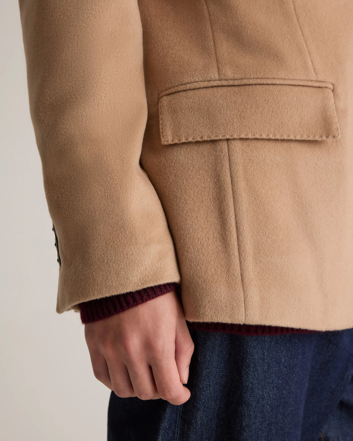 100% Mongolian Cashmere Blazer - S / Heather Graphite