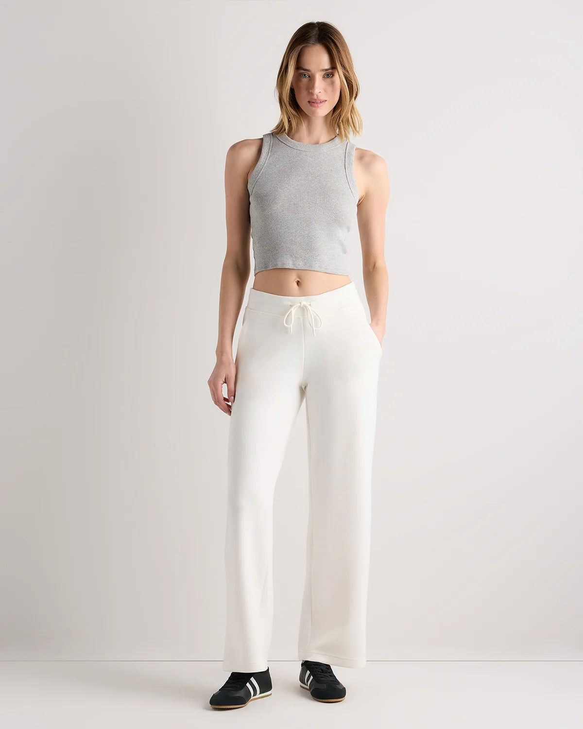 CloudComfort Wide Leg Pants - XS / Pebble Beige