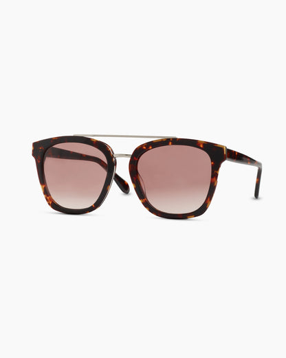 Remi Polarized Acetate Sunglasses - One Size / Ginger Tortoise with Brown Gradient lens
