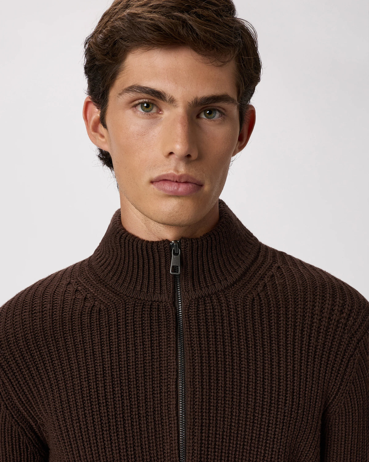 Australian Merino Wool Half Zip Sweater - S / Heather Bone