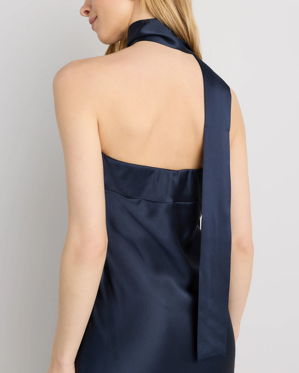 100% Washable Silk Strapless Scarf Maxi Dress - XS / Black