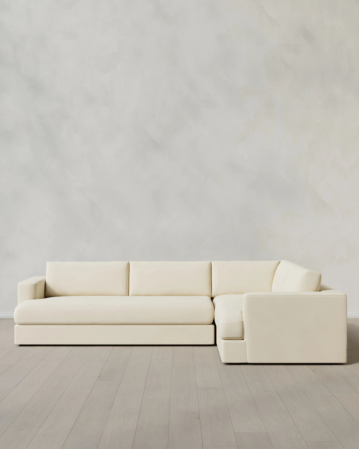 Sierra Curved Arm L Sectional in Performance Velvet - Right Arm / Sable