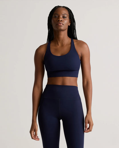 Power-Up Long Line Strappy Sports Bra - XS / Classic White
