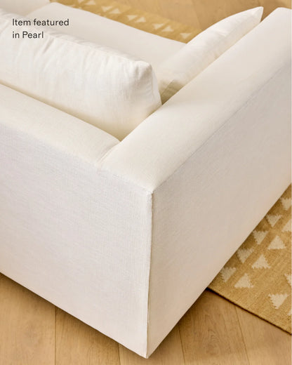 Oasis L Sectional in Performance Linen - One Size / Onyx