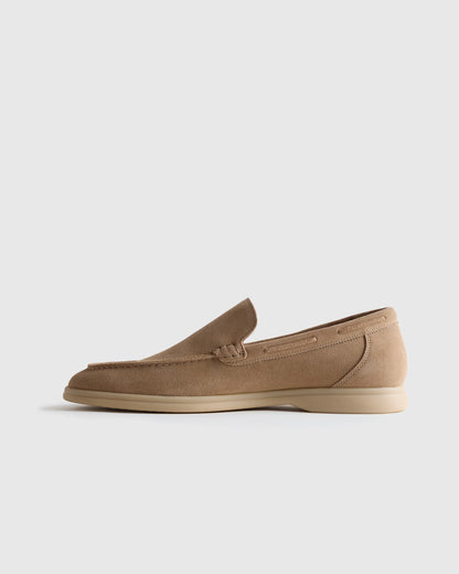 Soft Suede Mariner Loafer - 7 / Smoke