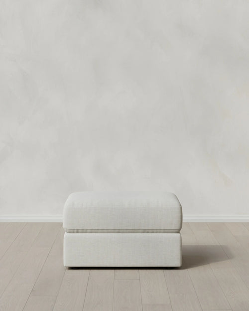 Ashford Deep Seat Ottoman in Performance Chenille Linen Blend - One Size / Sorrell