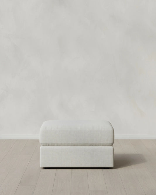 Ashford Deep Seat Ottoman in Performance Chenille Linen Blend - One Size / Sorrell