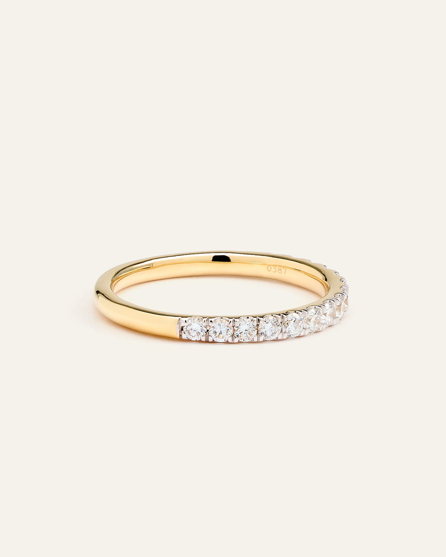 Lab Grown Diamond Pave Band - 4 / Yellow Gold