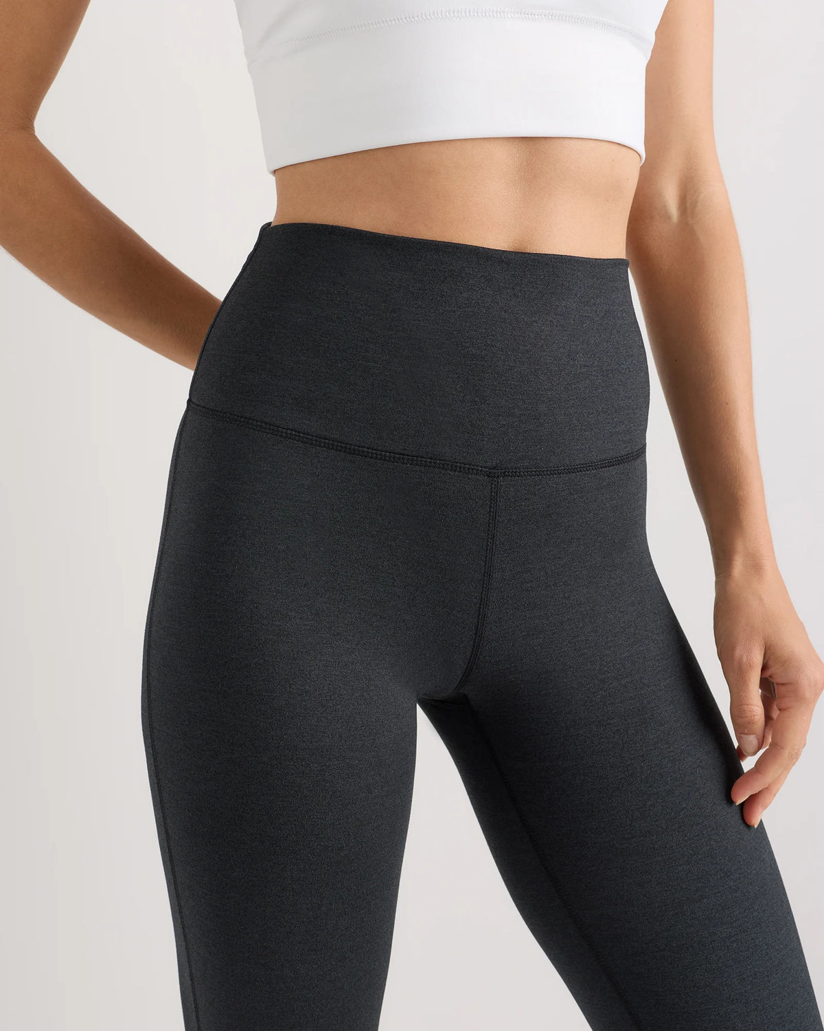 Ultra-Soft Cropped Bootcut Pants - XS / Heather Black