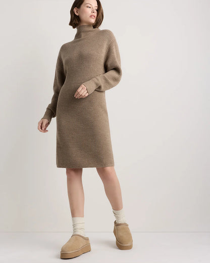 Australian Shearling Platform Clog Slipper - 5 / Pecan