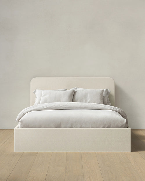 100% Linen Curved Bed - Full / Canvas