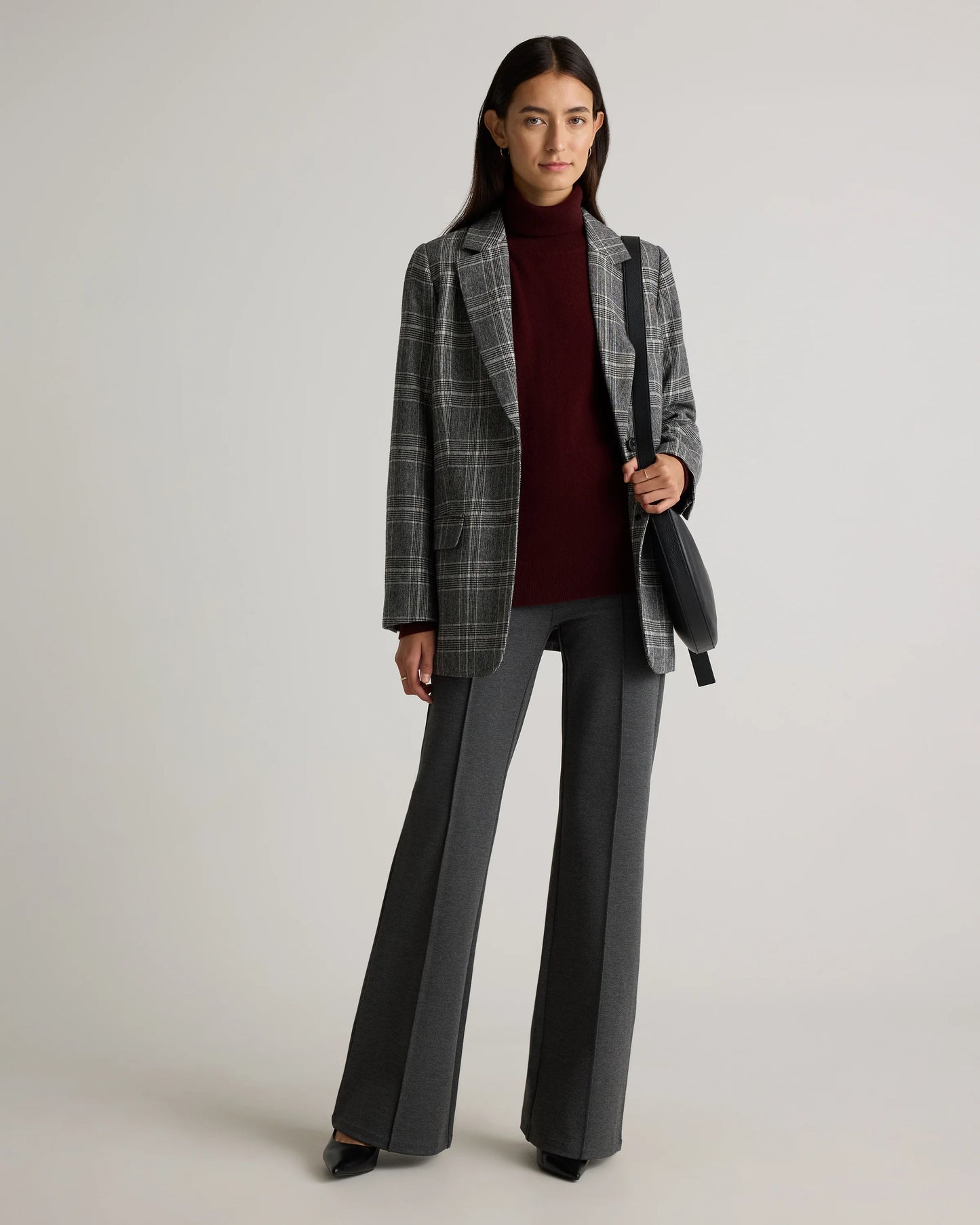 Ultra-Stretch Ponte Flare Leg Pants - XS / Espresso