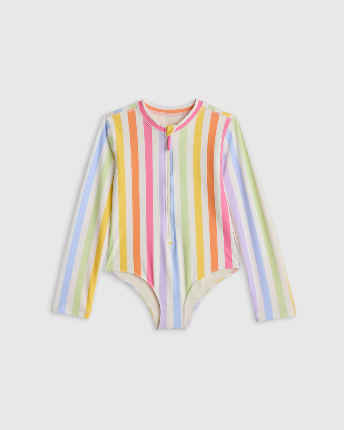 Long Sleeve Zip-Up Swimsuit - 6 / Happy Floral