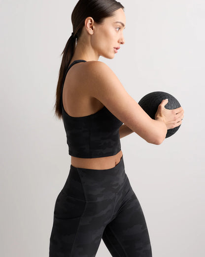 Ultra-Form High-Neck Cropped Tank - XS / Black Camo