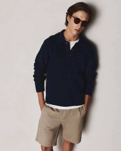 Organic Cotton Classic Stretch Chino Shorts - 7" - 30 / Stone