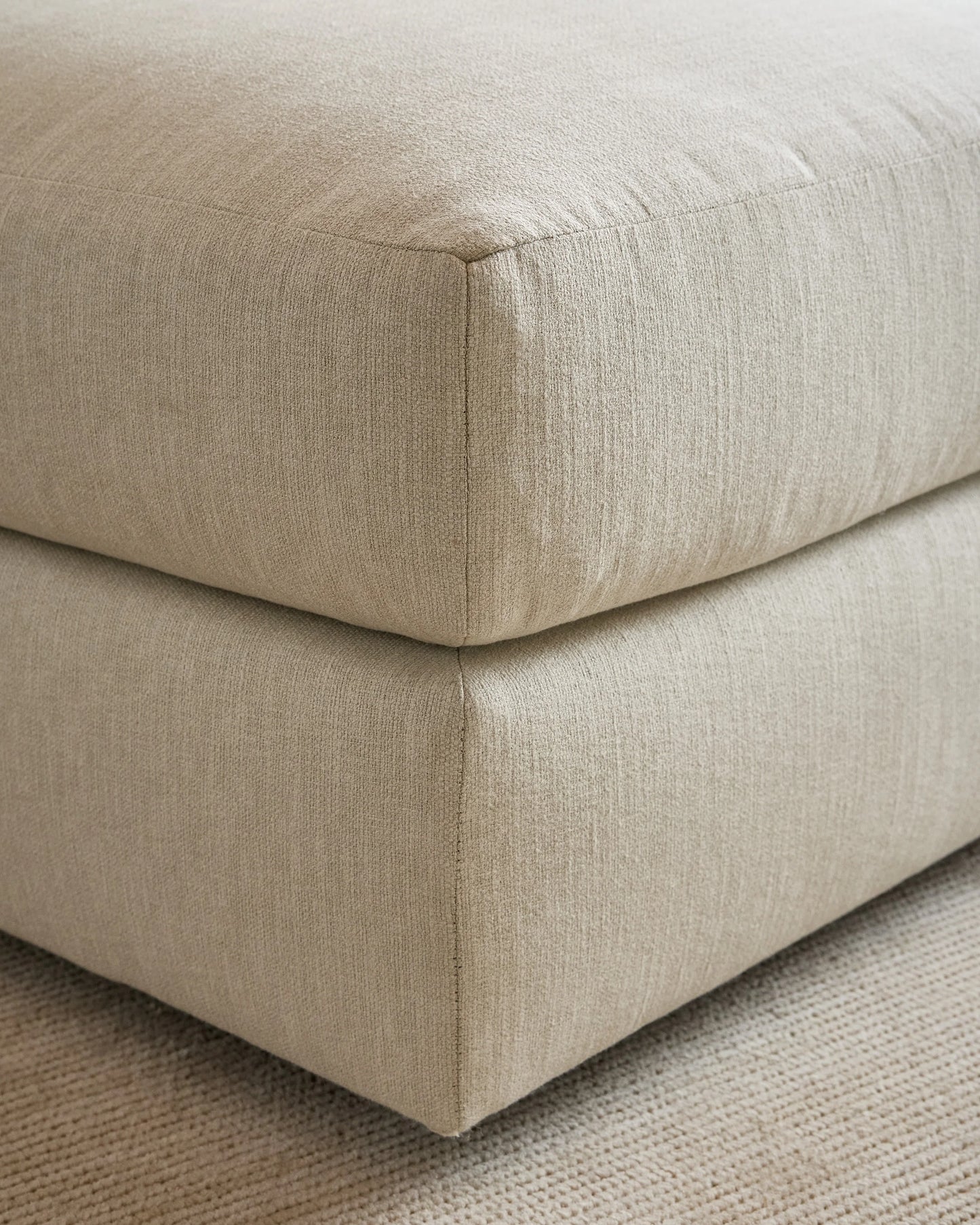 Ashford Deep Seat Ottoman in Performance Basketweave - One Size / Navy