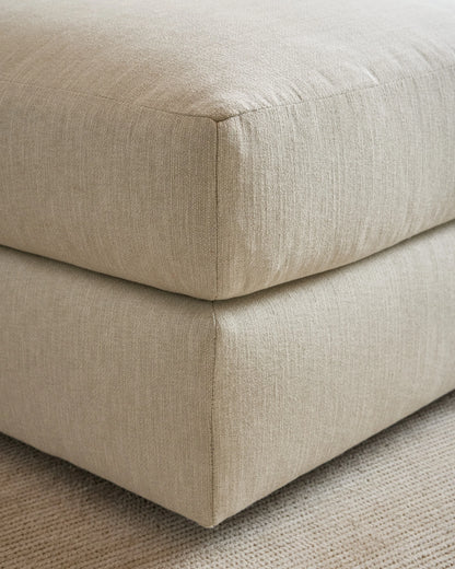 Ashford Deep Seat Ottoman in Performance Basketweave - One Size / Navy