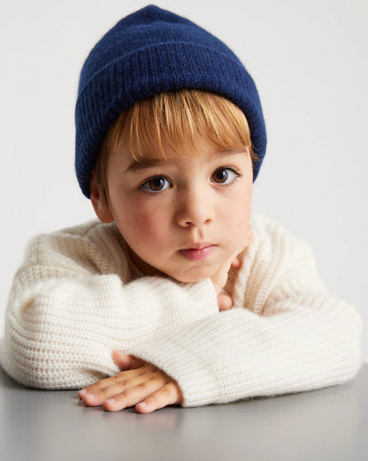 Washable Cashmere Fisherman Tunic Sweater - 2T / Ivory