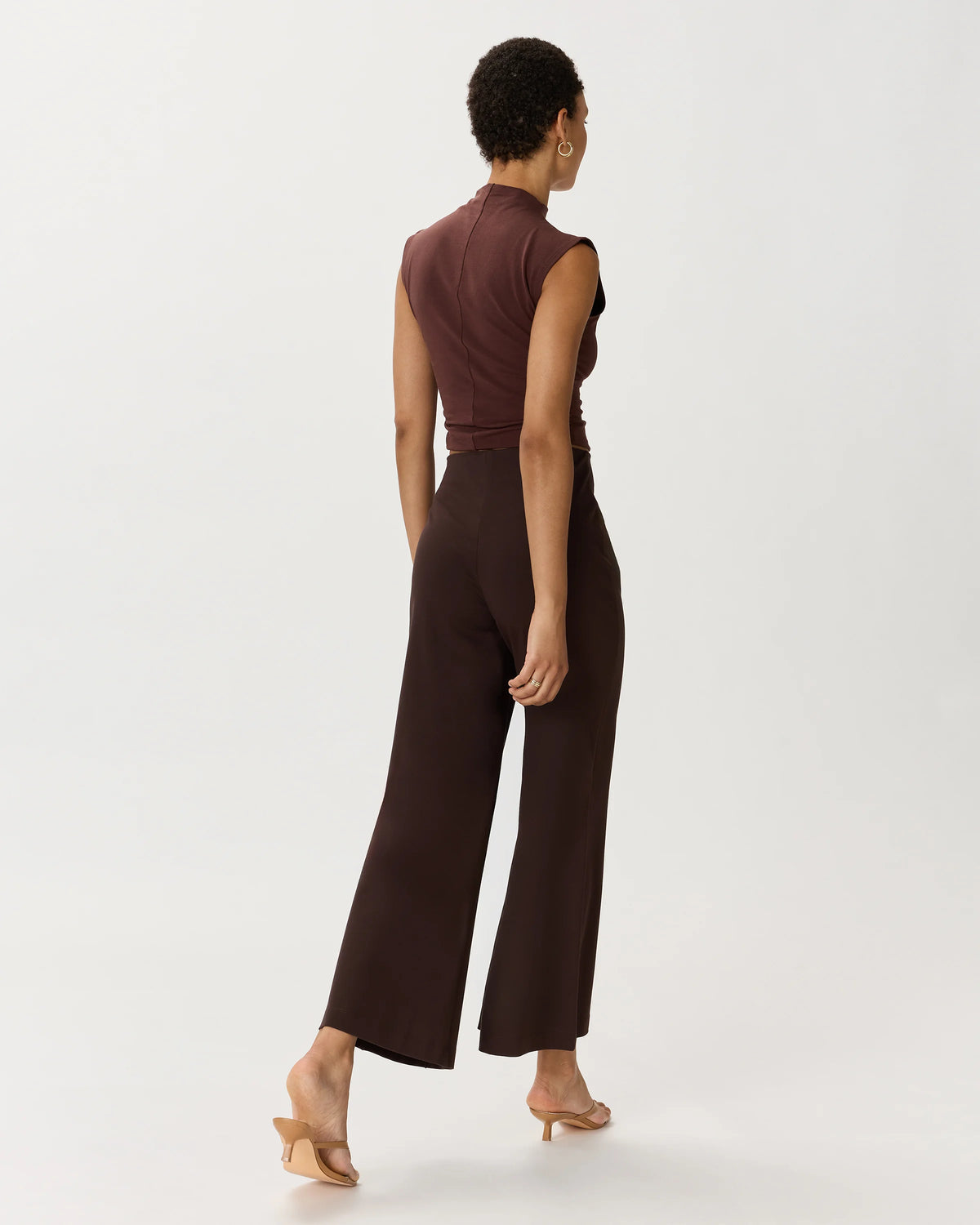 Ultra-Stretch Ponte Super Wide Leg Ankle Pants - XS / Olive