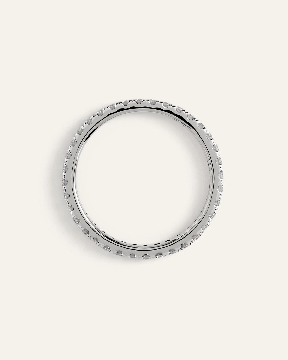 14K Gold Lab Grown Diamond Pave Eternity Band - 0.65ctw - 4 / Yellow Gold
