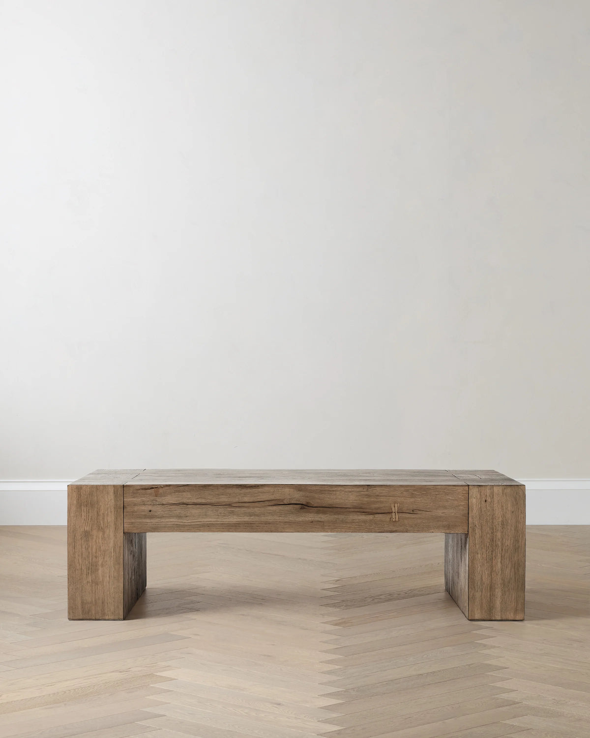 Reclaimed Oak Waterfall Coffee Table - 60" / Weathered Oak