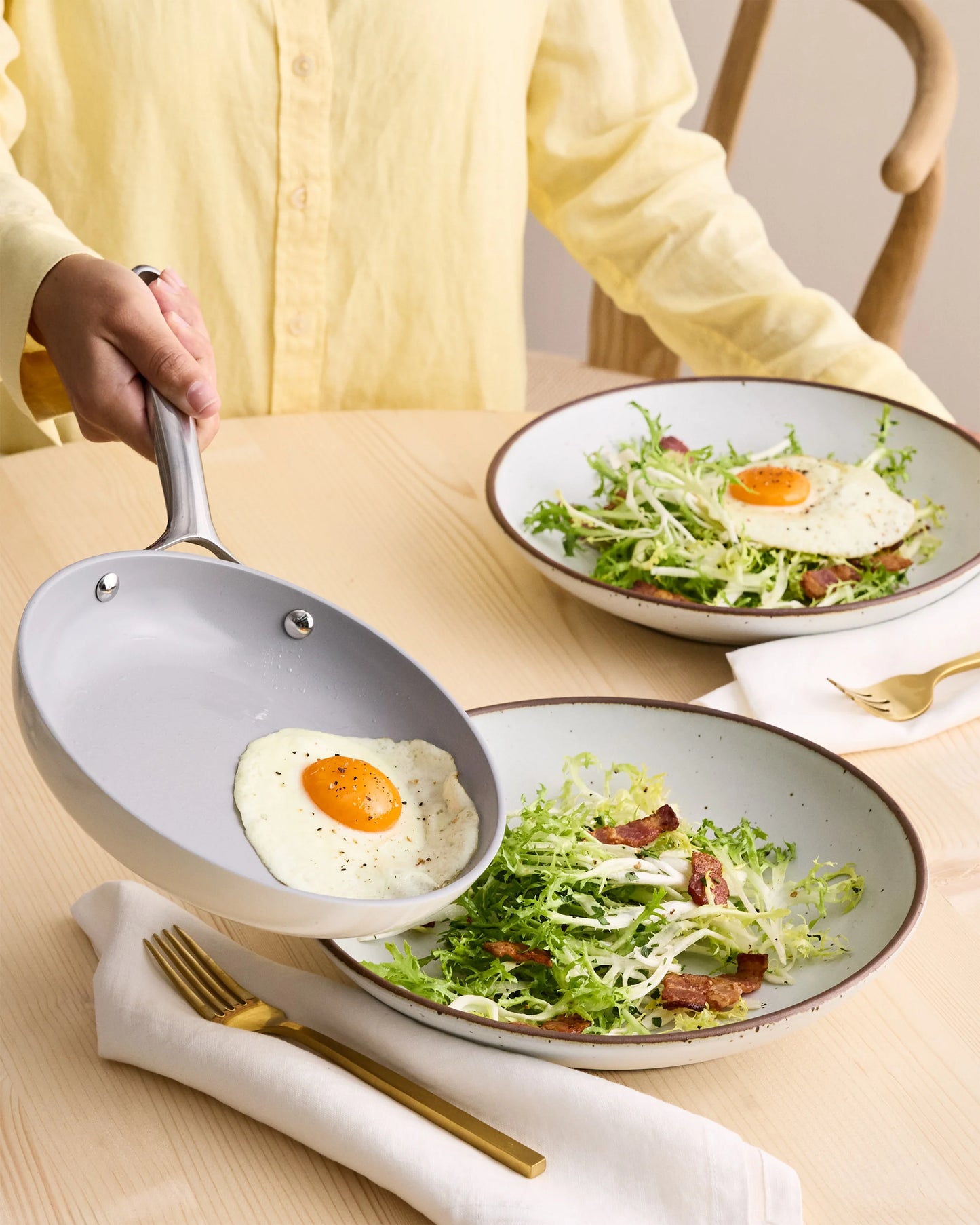 Ceramic Nonstick Frying Pan Set - One Size / Navy