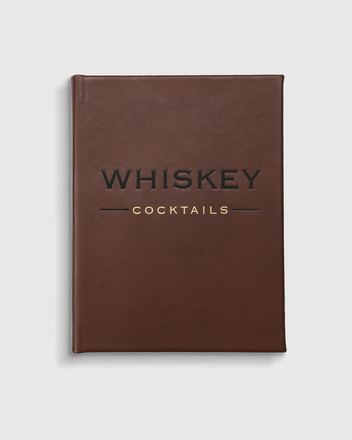 Whiskey Cocktails Leather Bound Book - One Size / No Color