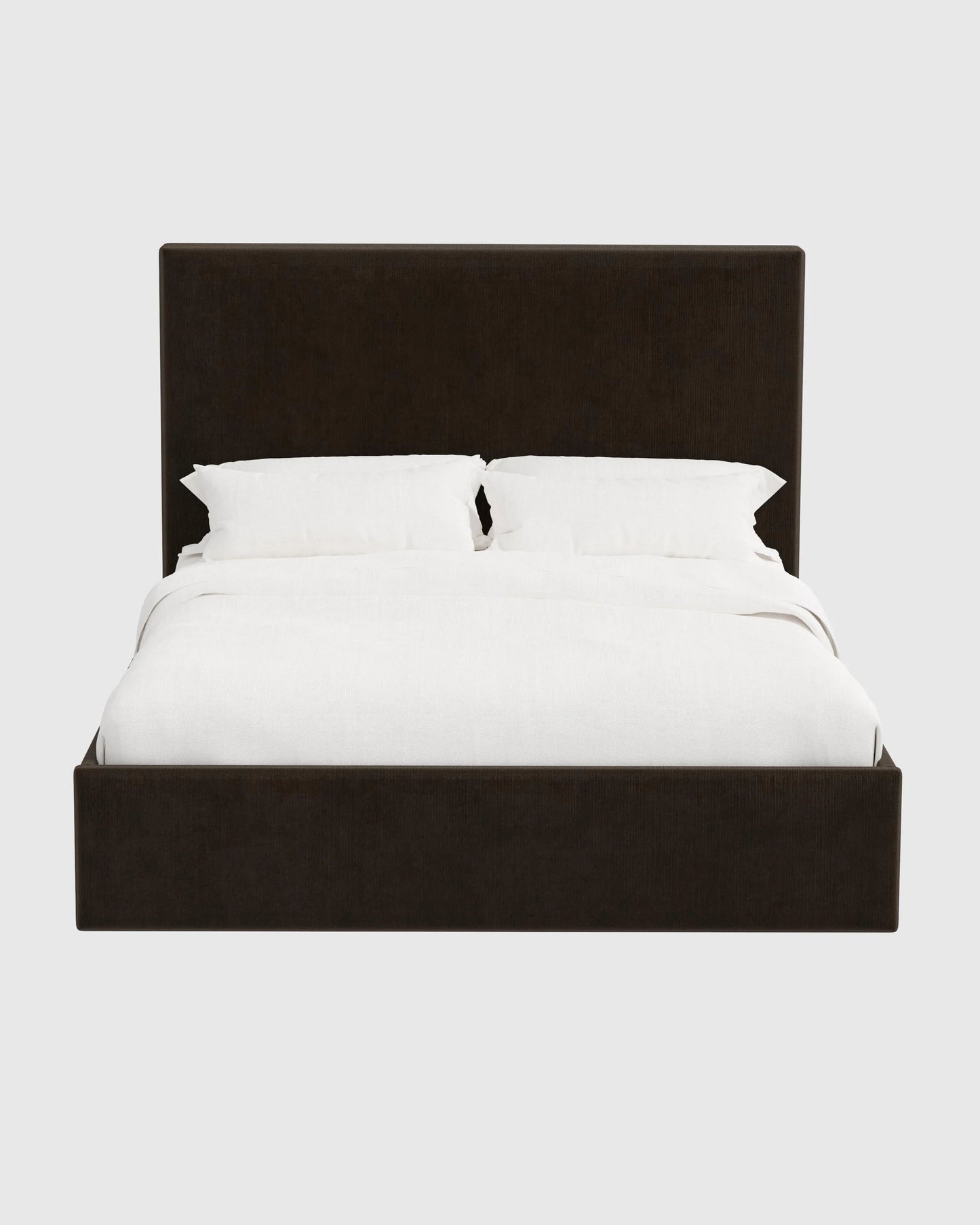 Square Bed in Performance Velvet - Full / Butterscotch
