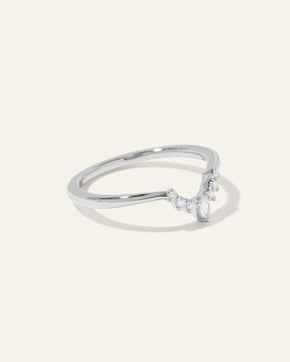 14K Gold Lab Grown Diamond Pointed Tiara Band - 4 / Yellow Gold