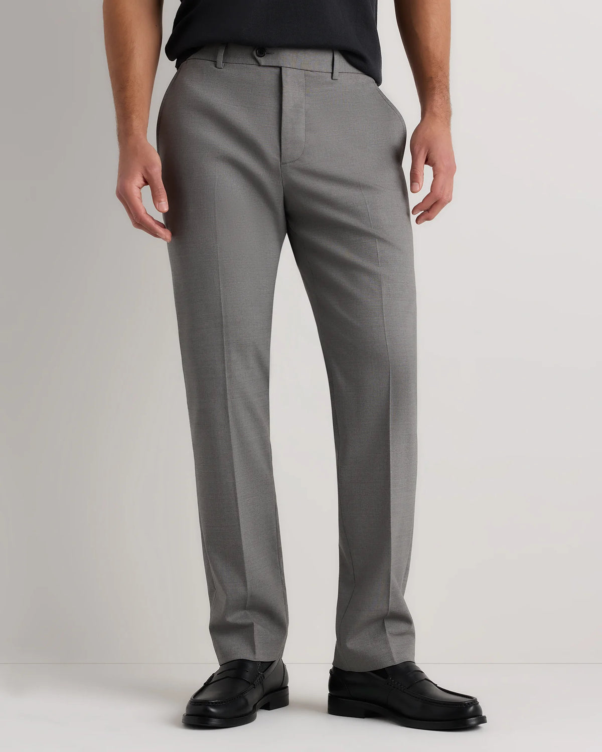 Stretch Wool Dress Pants - Straight - 30X30 / Black