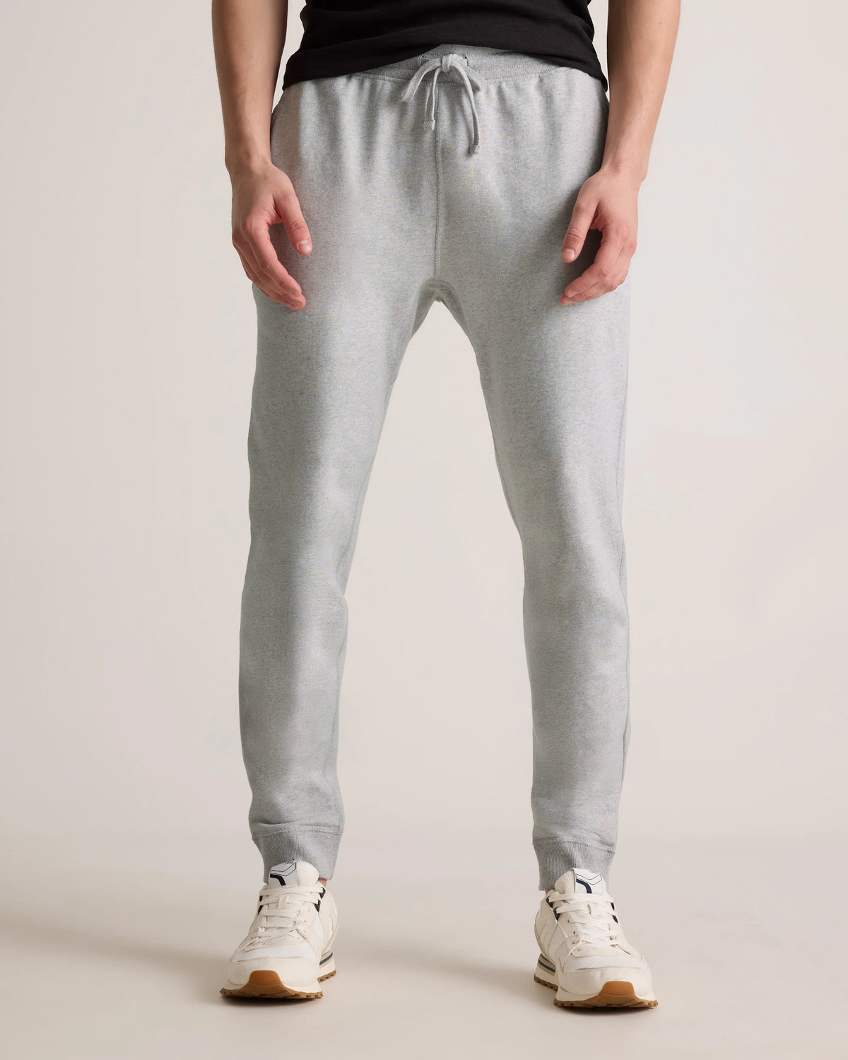 Organic Midweight French Terry Slim Joggers - XS / Light Heather Grey