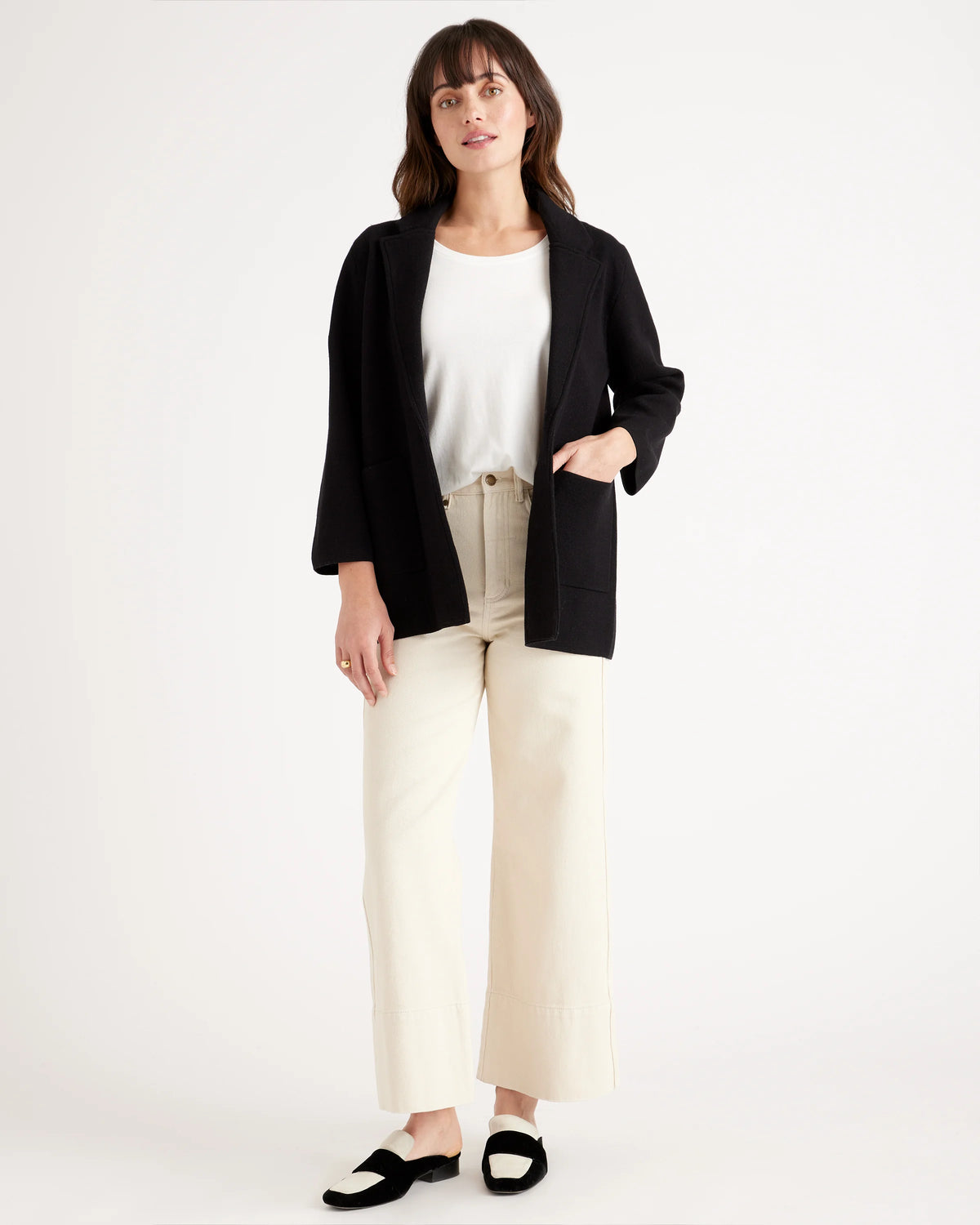100% Organic Cotton Knit Blazer - XS / Heather Dove Grey
