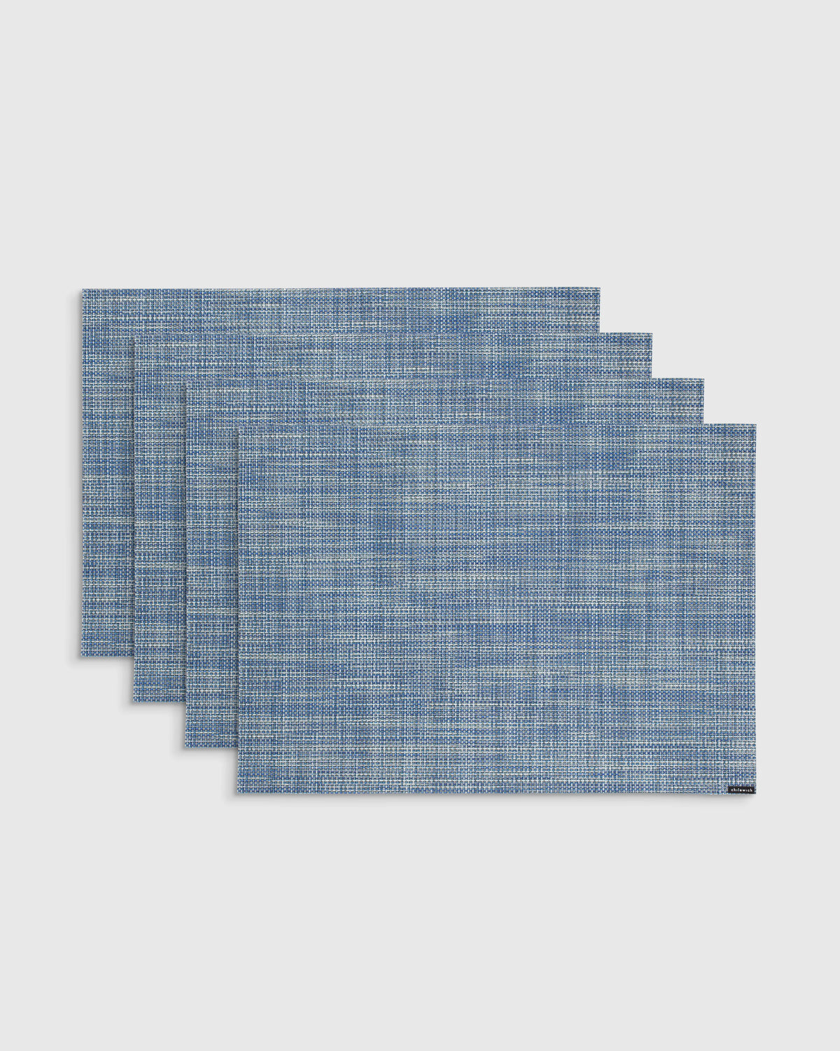 Mini Basketweave Easy-Care Rectangular Placemat, Set of 4 by Chilewich - One Size / Parchment