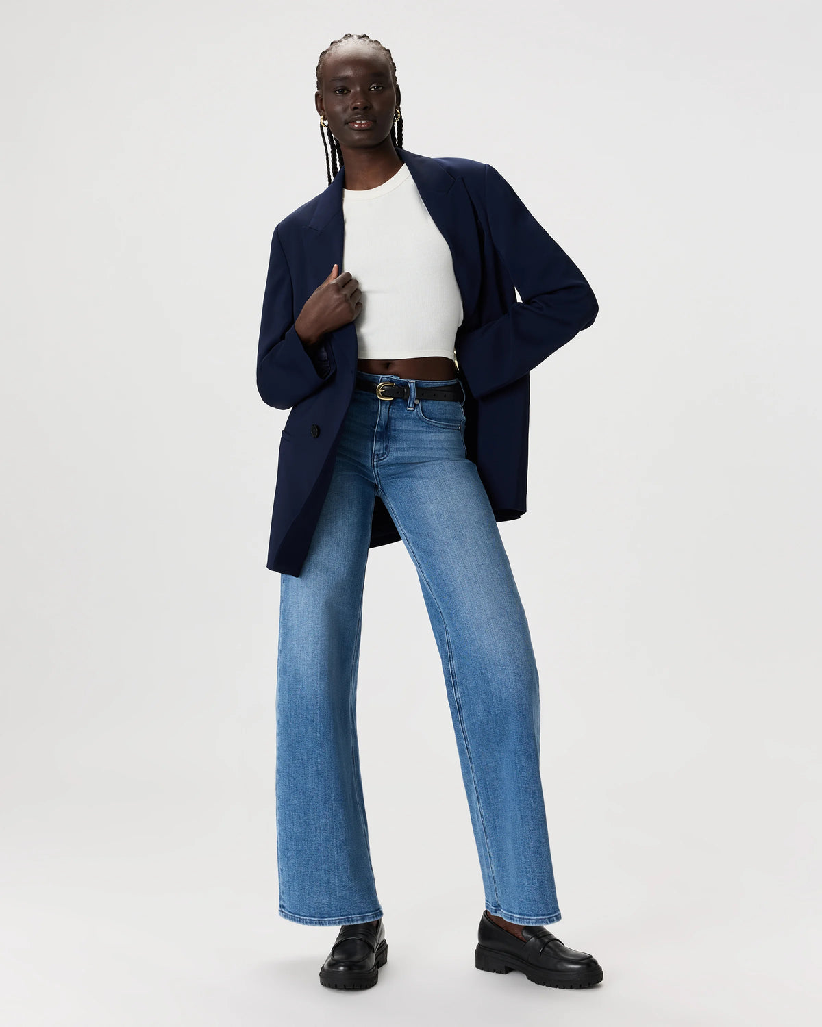 Bella Stretch Wide Leg Jeans - 24 / Frosted Blue