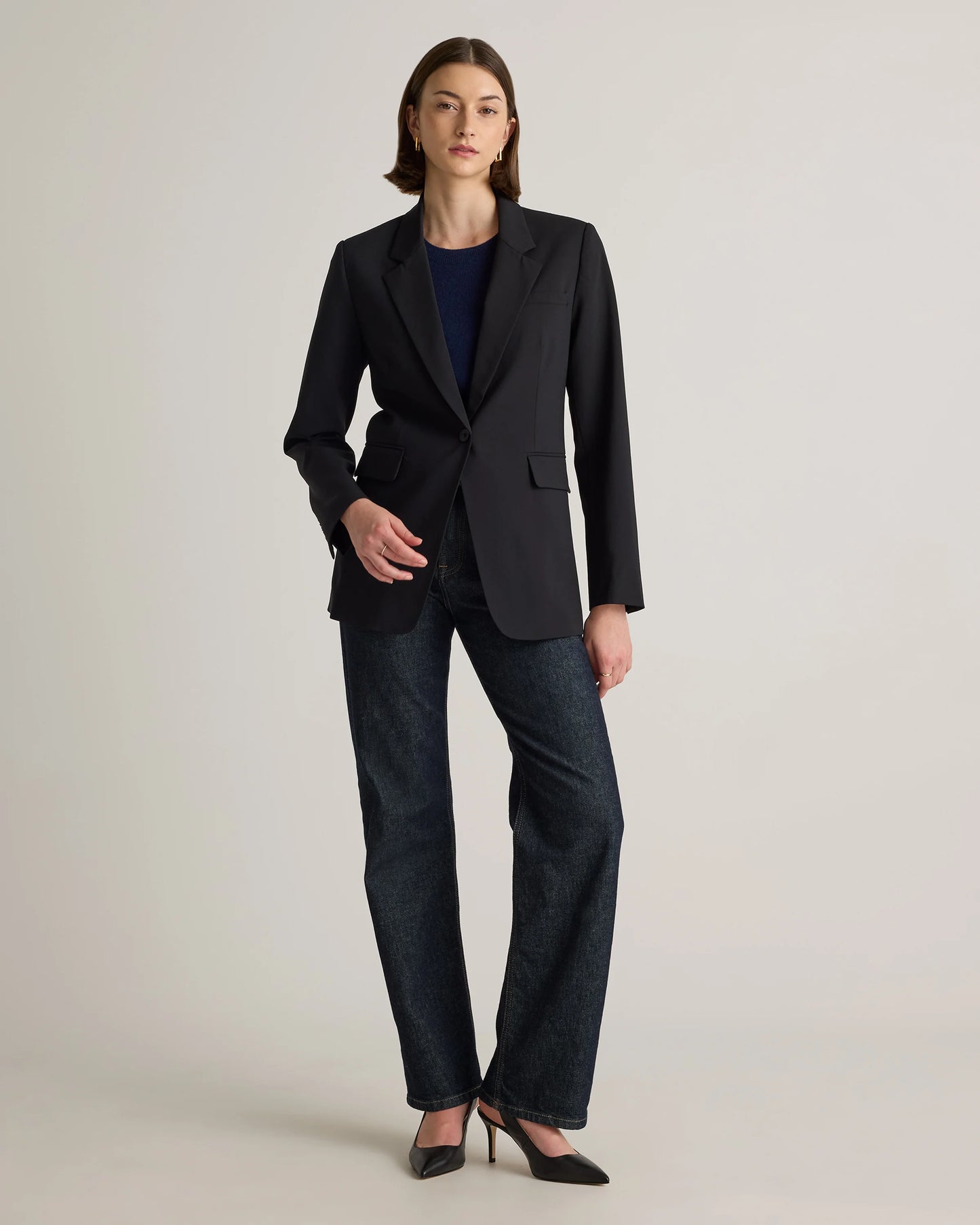 Italian Wool Long Blazer - XS / Sahara Camel