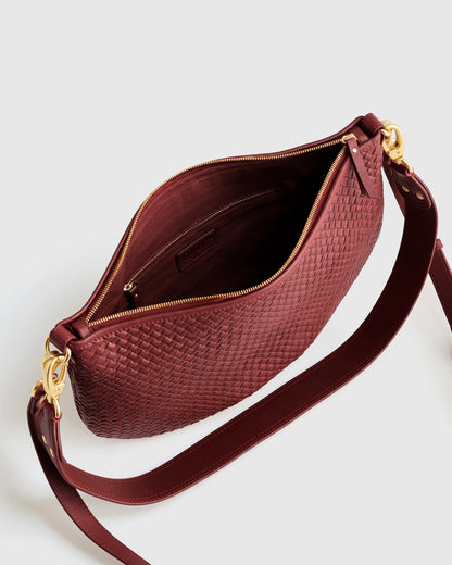 Sloane Handwoven Shoulder Bag - One Size / Cognac
