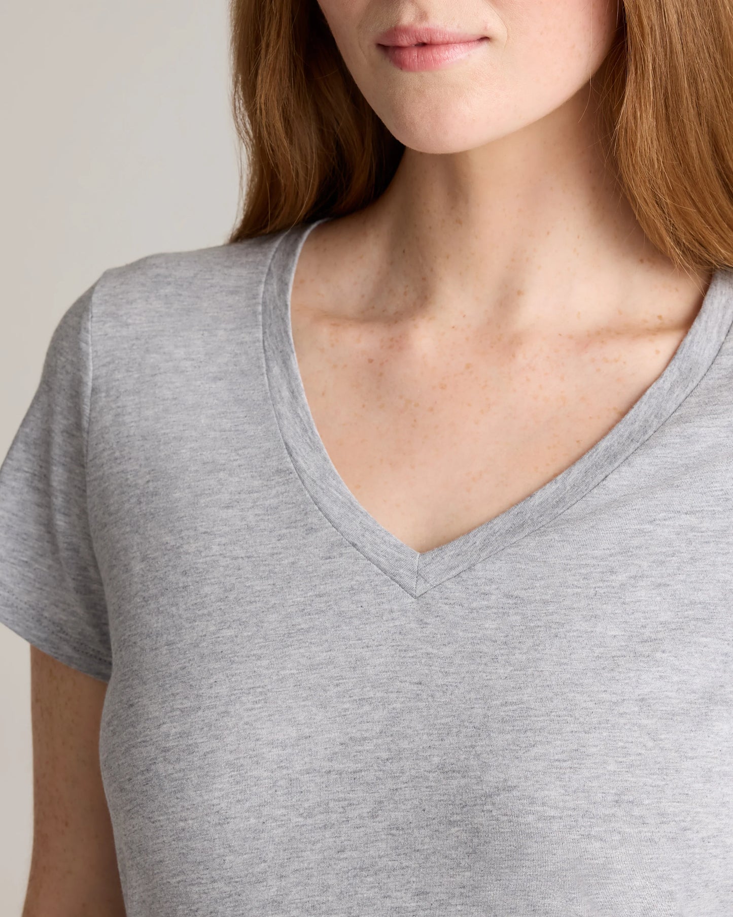 Cotton Modal V-Neck Tee - XS / Navy