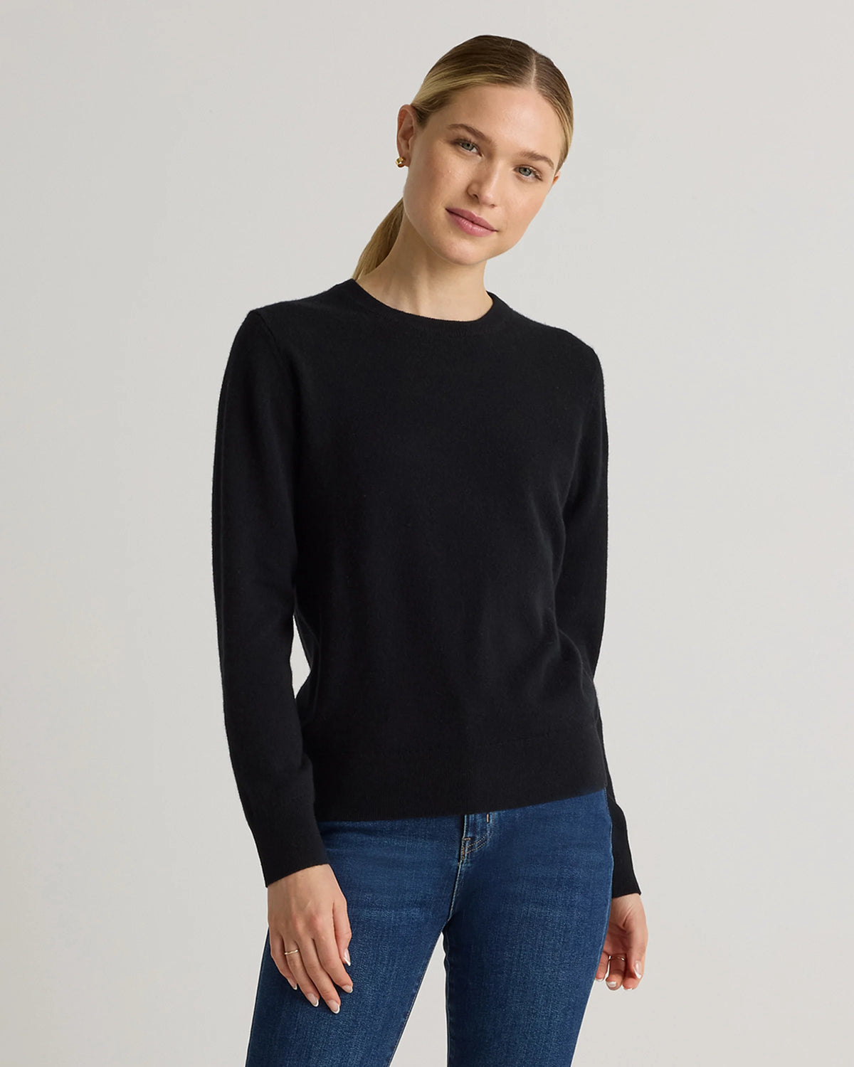 Mongolian Cashmere Crewneck Sweater - XS / Ivory