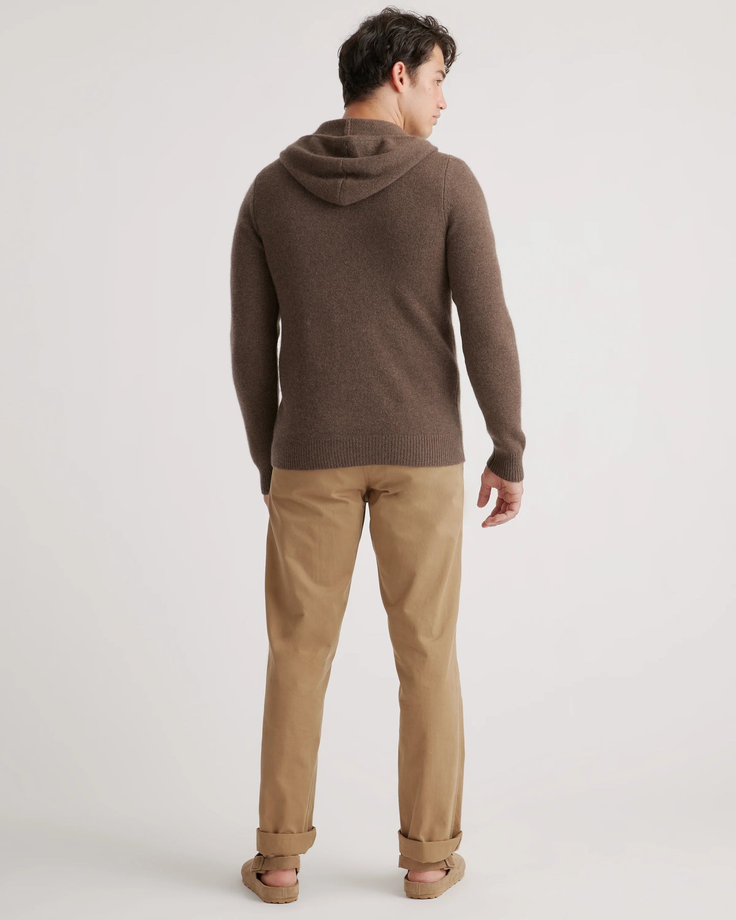 Mongolian Spring Cashmere Full-Zip Hoodie - S / Brown
