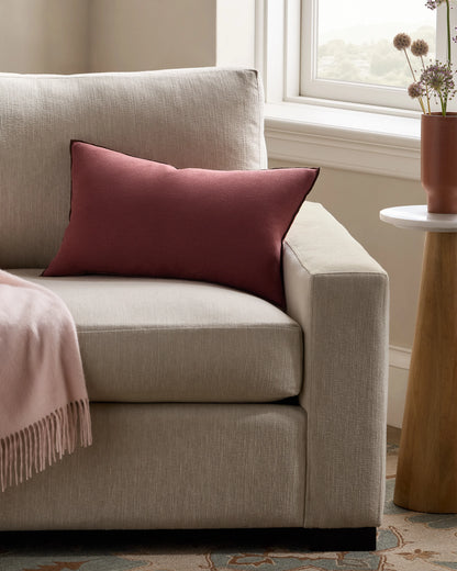 Contrast European Linen Pillow Cover - 12x20 / Sage/Pine