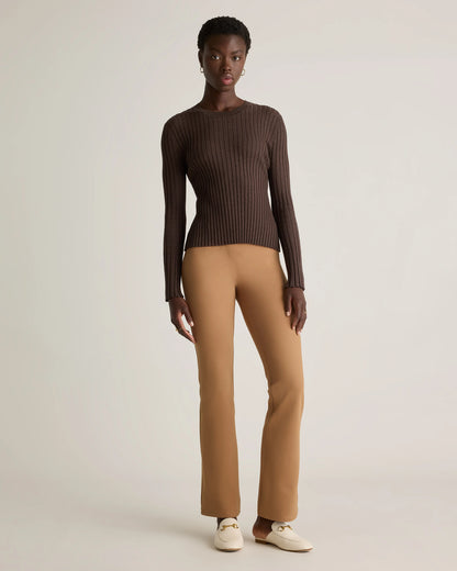 Ultra-Stretch Ponte Bootcut Pants - XS / Roasted Pecan