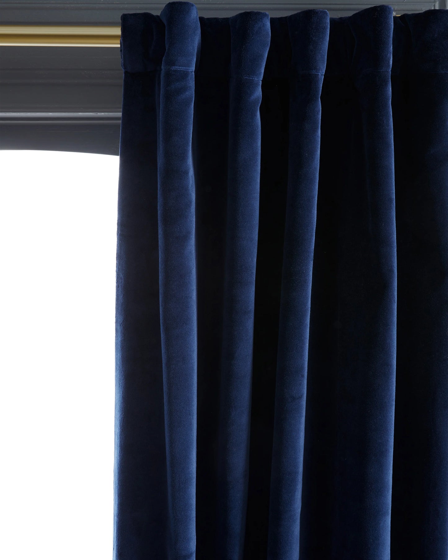 Cotton Velvet True Blackout Curtain - 48x84 / Ivory