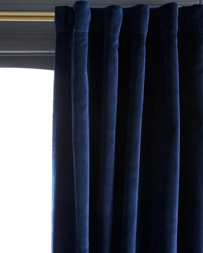 Cotton Velvet True Blackout Curtain - 48x84 / Ivory
