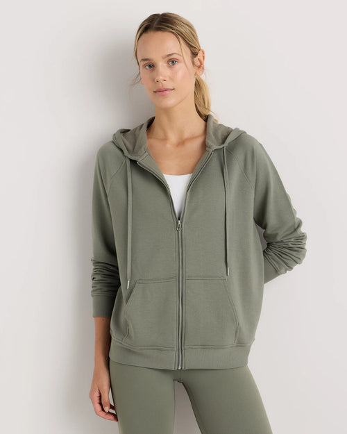 SuperSoft Fleece Full-Zip Hoodie - XS / Smoked Thyme Green