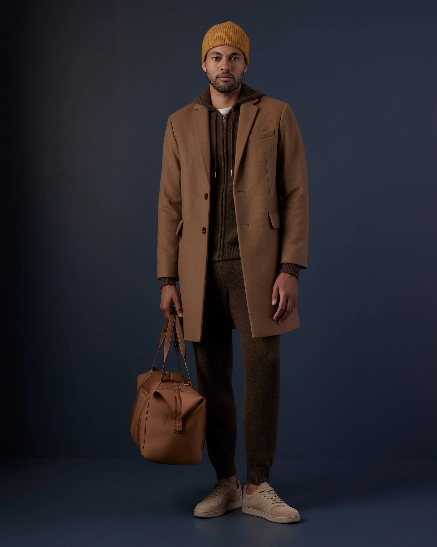 Mongolian Cashmere Full-Zip Hoodie - S / Teak
